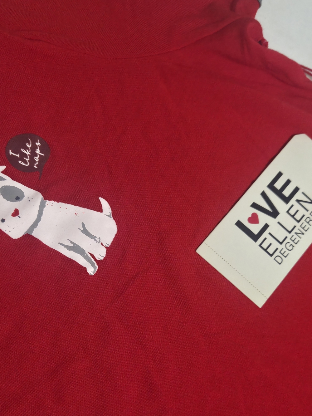 Ellen Degeneres LVE 2pc LARGE Pajamas Pants& Short Sleeve Top NWT